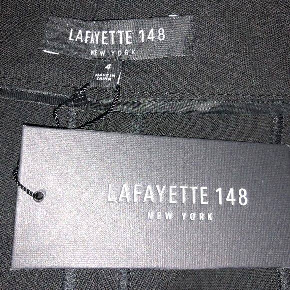 NWT Lafayette 148 black wool trousers size 4 - Picture 4 of 5